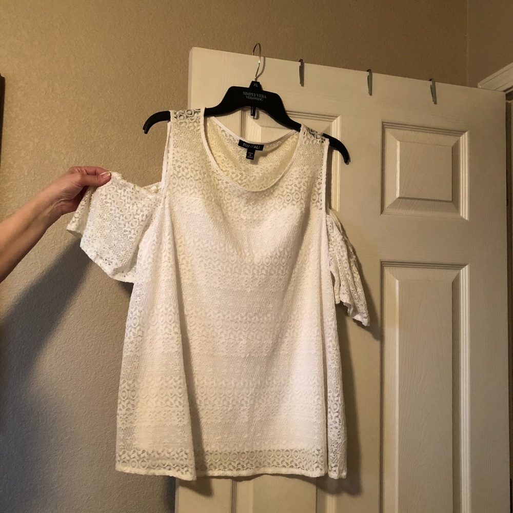White Lace Split Sleeve